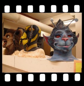 這些栩栩如生的鬼面具，全都是溫哥華電影學校特效化妝學生的力作。