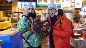 with big crab